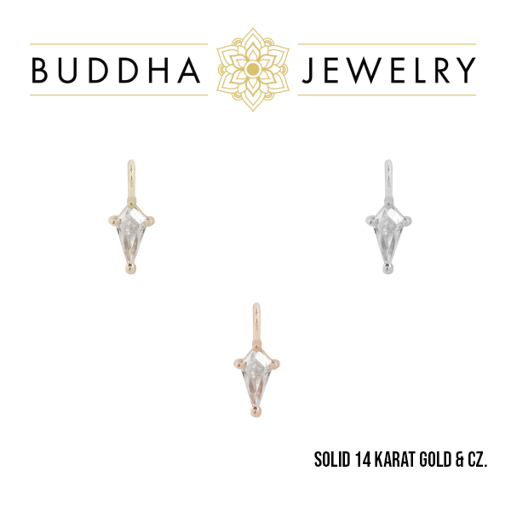 Buddha Jewelry Organics Buddha Jewelry Organics "Mini Soho Charm" with kite CZ
