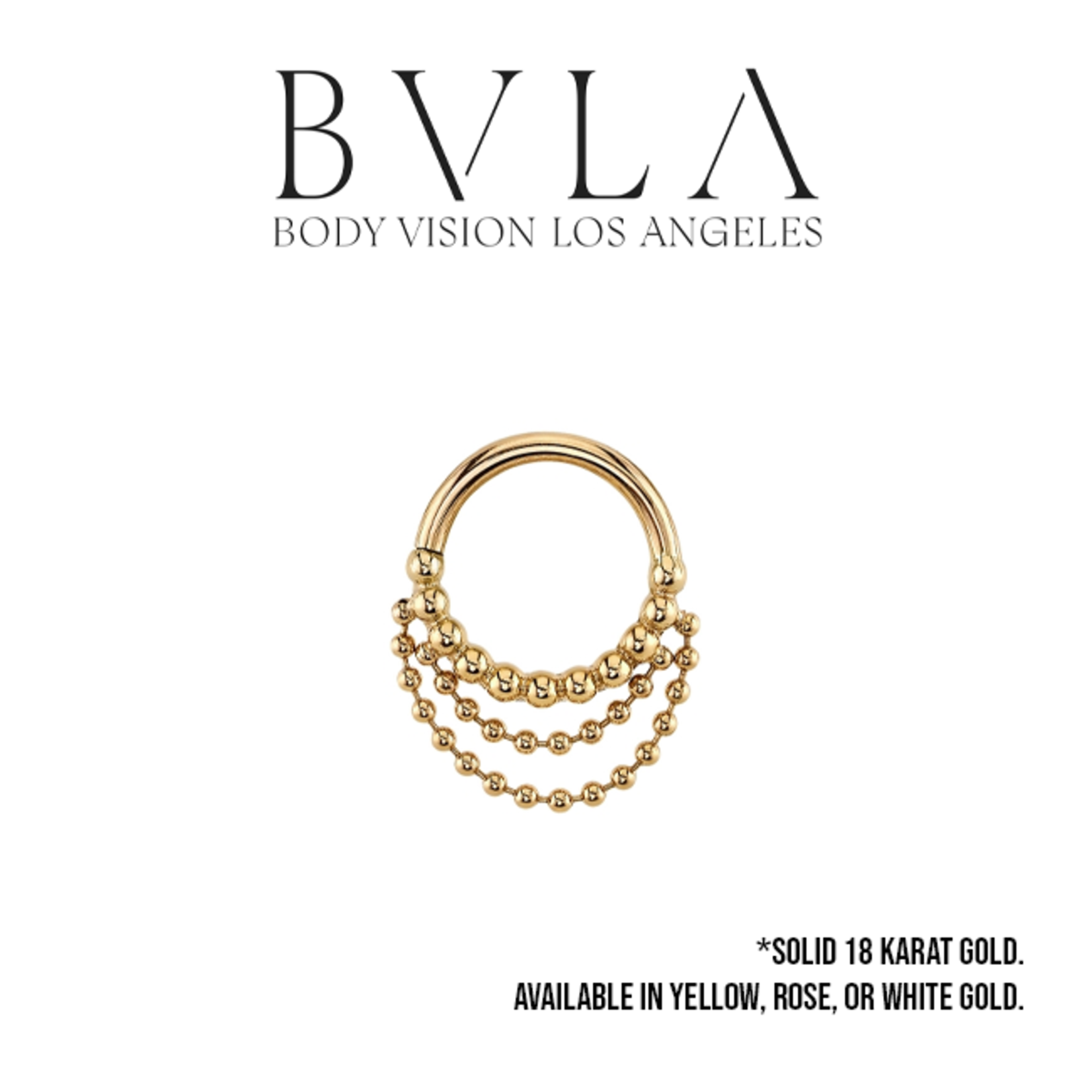 BVLA 16g BVLA "Feel the Spin" seam ring with double chain.