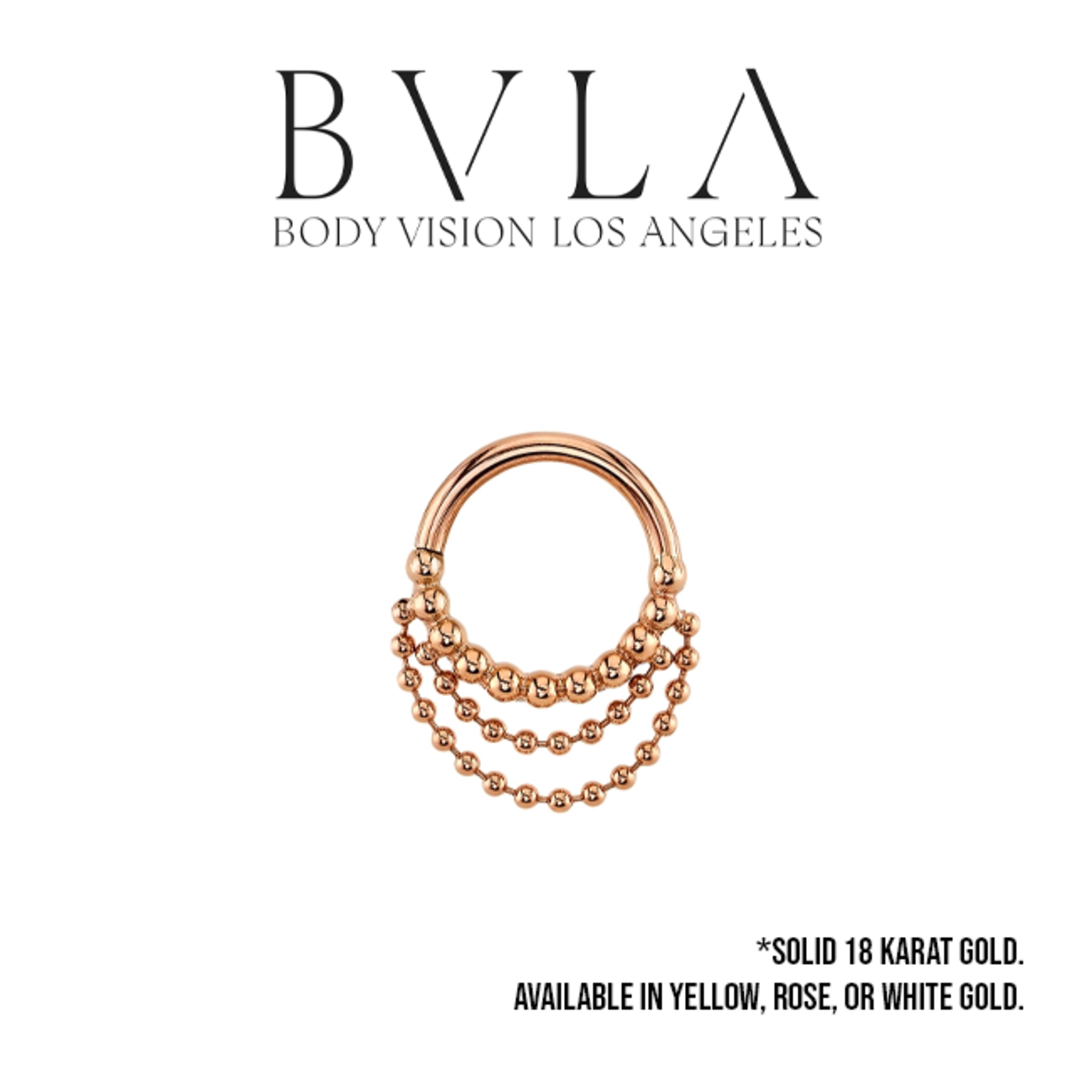 BVLA 16g BVLA "Feel the Spin" seam ring with double chain.