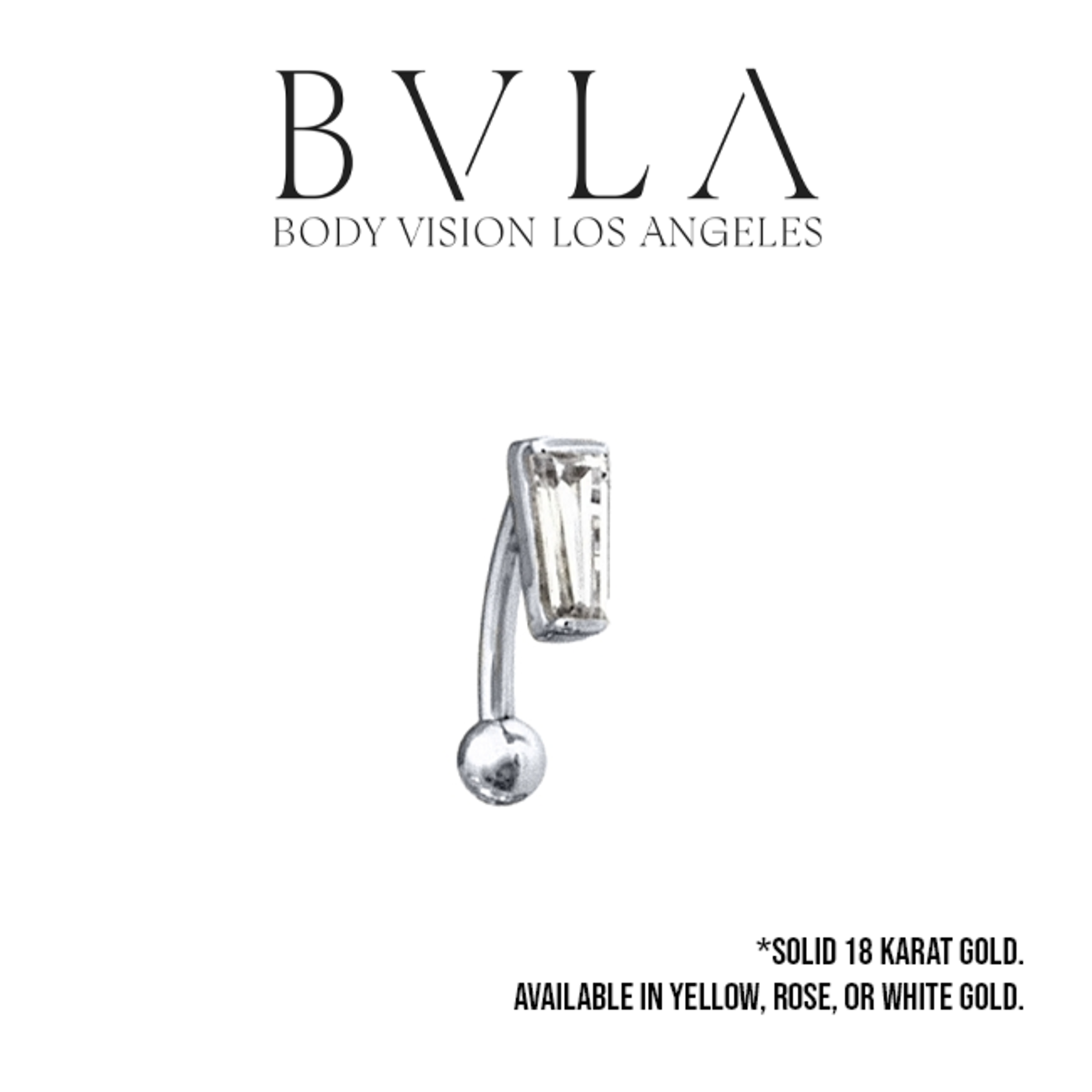 BVLA BVLA 16g 5/16 "Graduated Baguette" curved barbell with 4x2x1 CZ