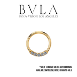 BVLA BVLA 16g "Blaze 5" Seam Ring with VS1 Diamonds