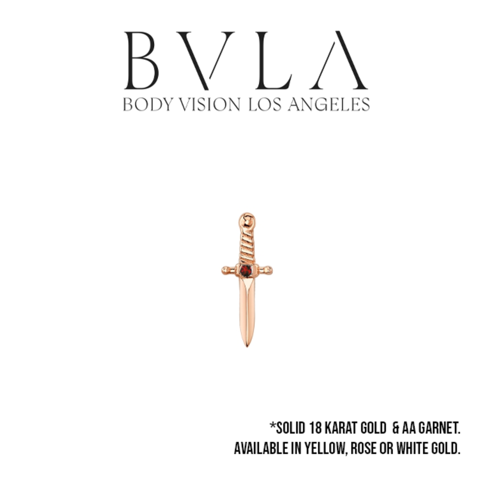 BVLA BVLA 9.0 "Slasher Dagger" threaded end with 0.8 AA Garnet