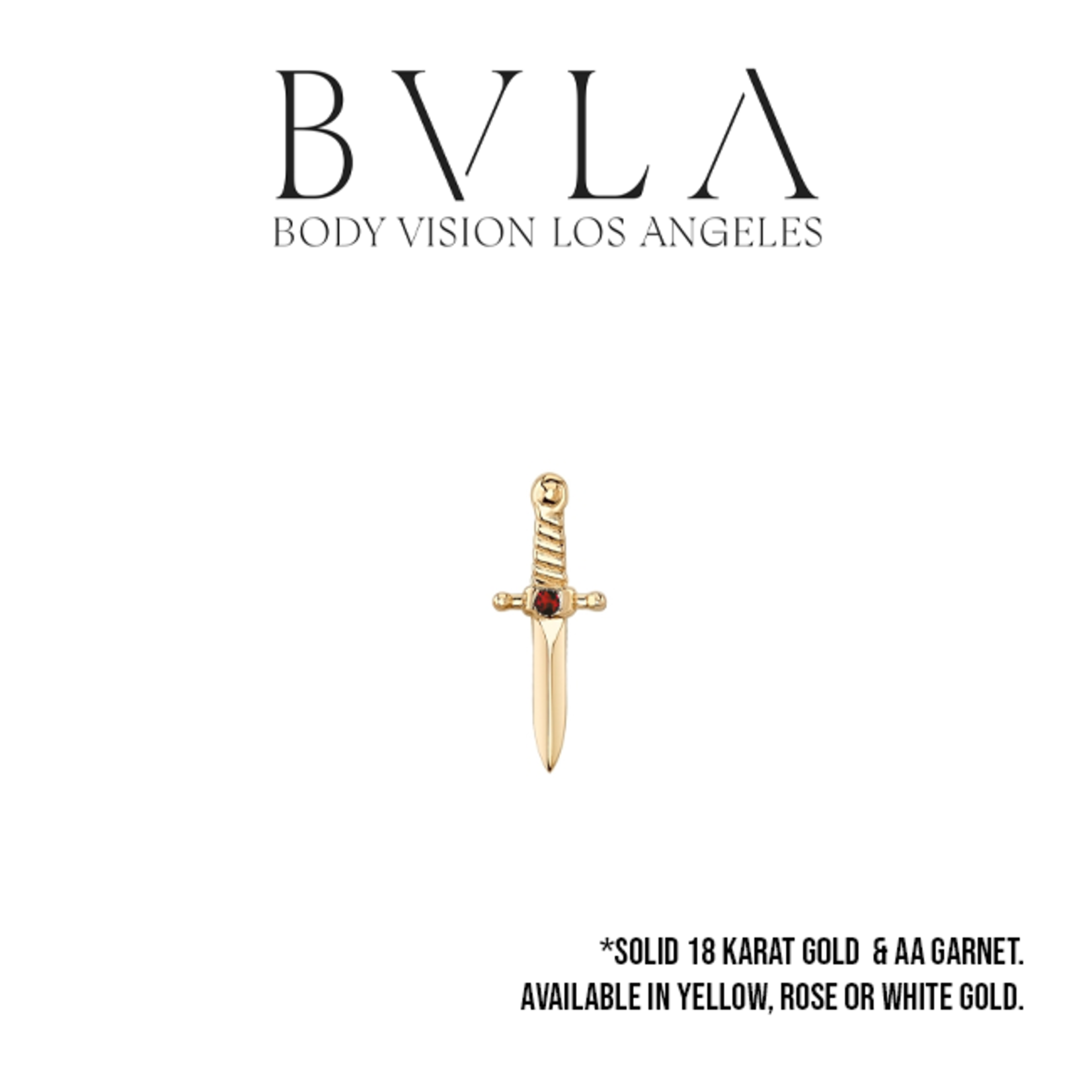 BVLA BVLA 9.0 "Slasher Dagger" threaded end with 0.8 AA Garnet