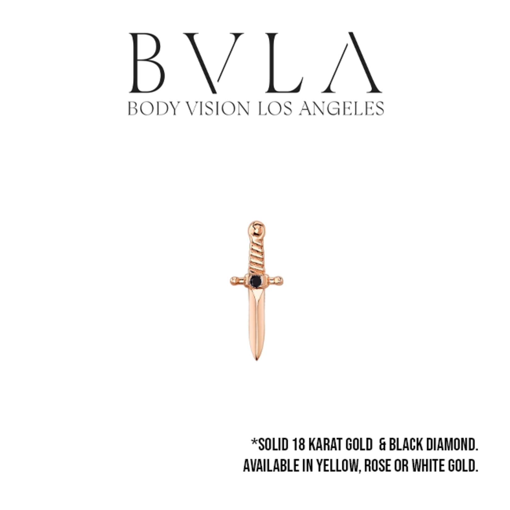 BVLA BVLA 9.0 "Slasher Dagger" threaded end with 0.8 black diamond