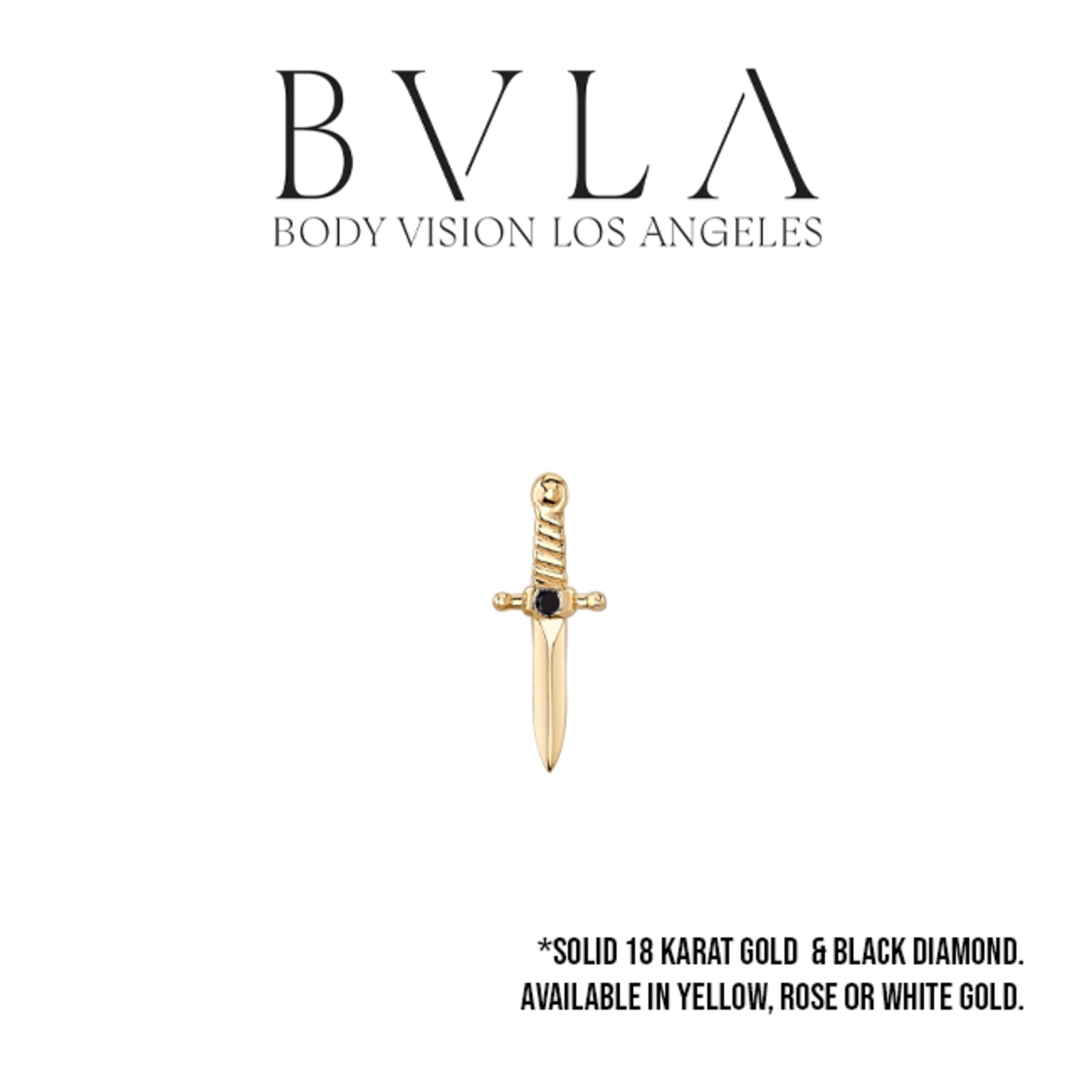 BVLA BVLA 9.0 "Slasher Dagger" threaded end with 0.8 black diamond
