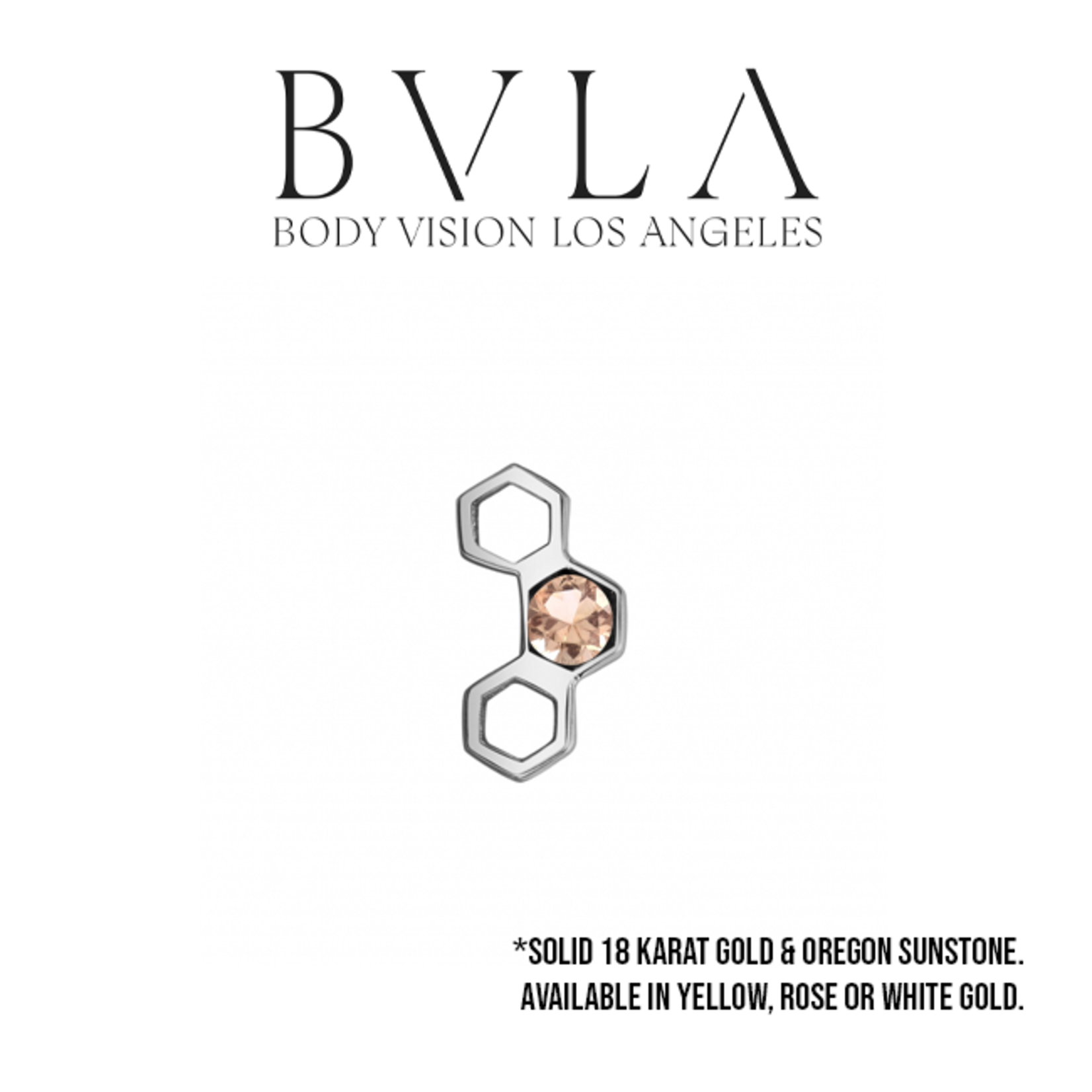 BVLA BVLA 7.0mm "Honeycomb" press-fit end with 2.0mm Oregon Sunstone