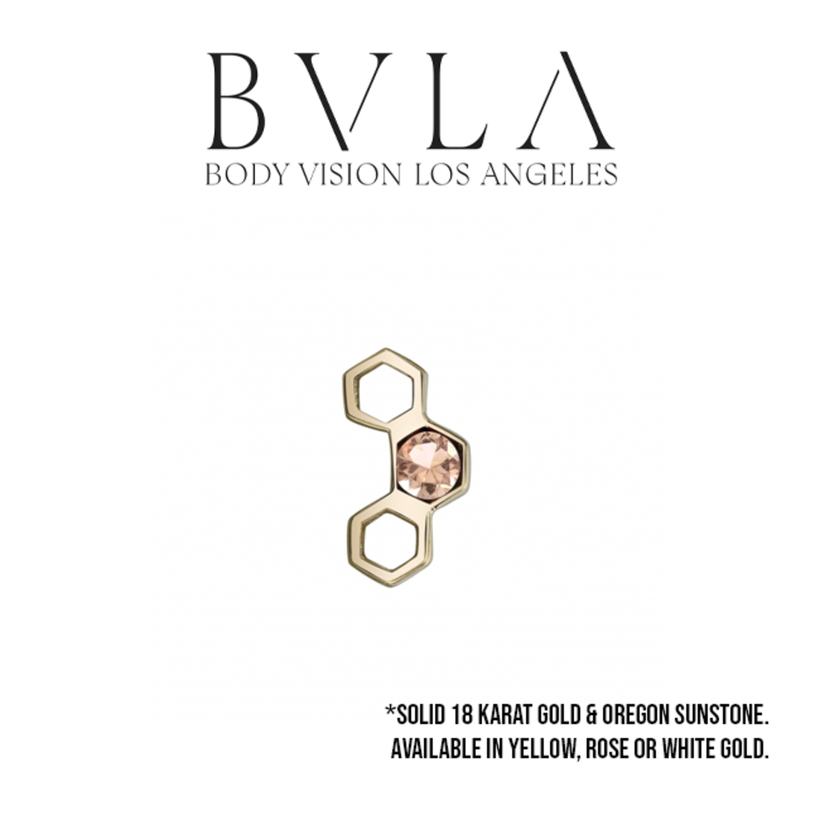 BVLA BVLA 7.0mm "Honeycomb" press-fit end with 2.0mm Oregon Sunstone