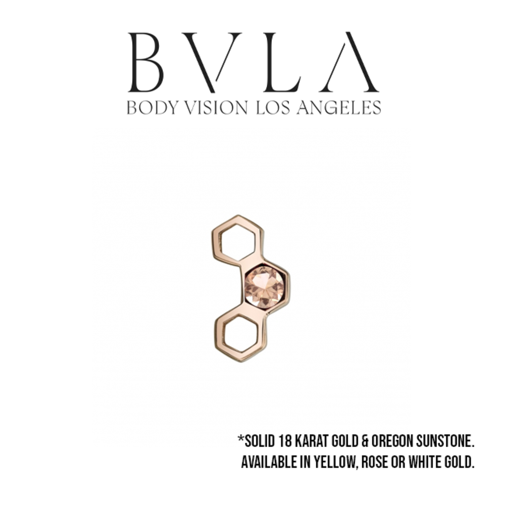 BVLA BVLA 7.0mm "Honeycomb" press-fit end with 2.0mm Oregon Sunstone