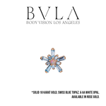 BVLA BVLA "MiniNova" with Tapered Swiss Blue Topaz Baguettes and AAA White Opal