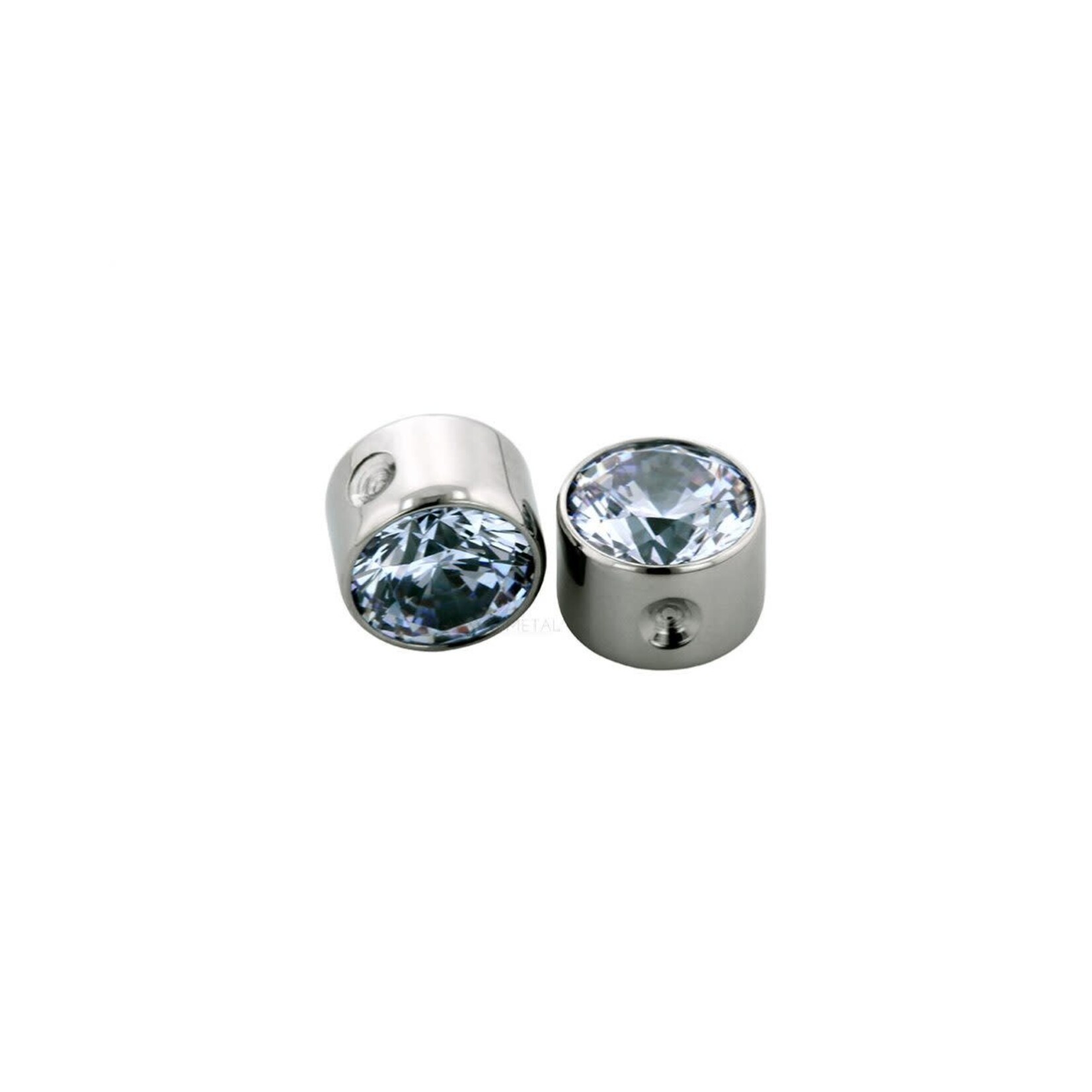 Anatometal Anatometal 16g titanium  captive gem bezel