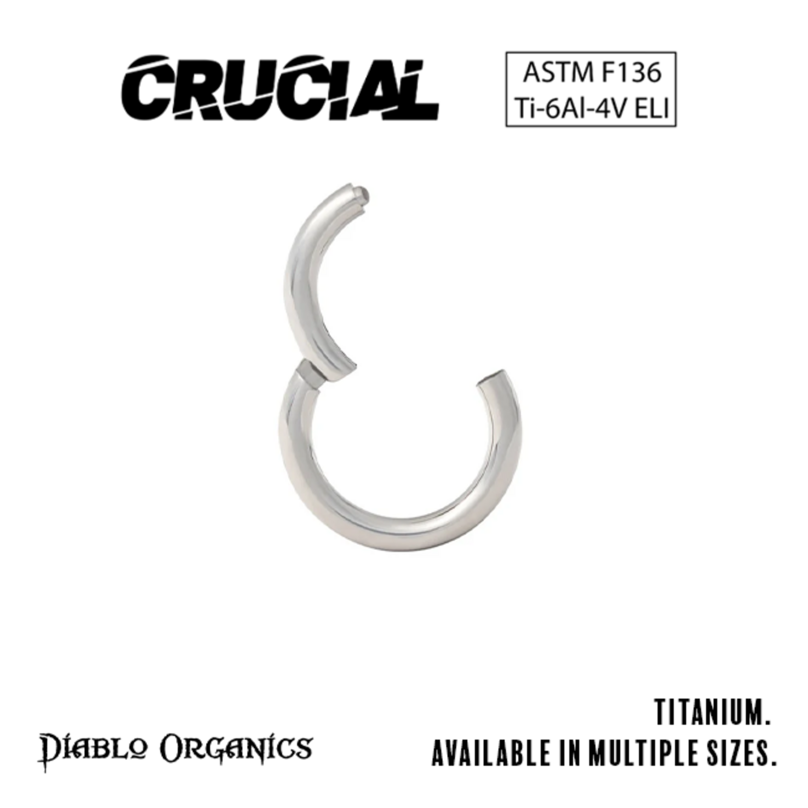 Crucial by Diablo Organics Crucial by Diablo Organics plain 16g titanium clicker