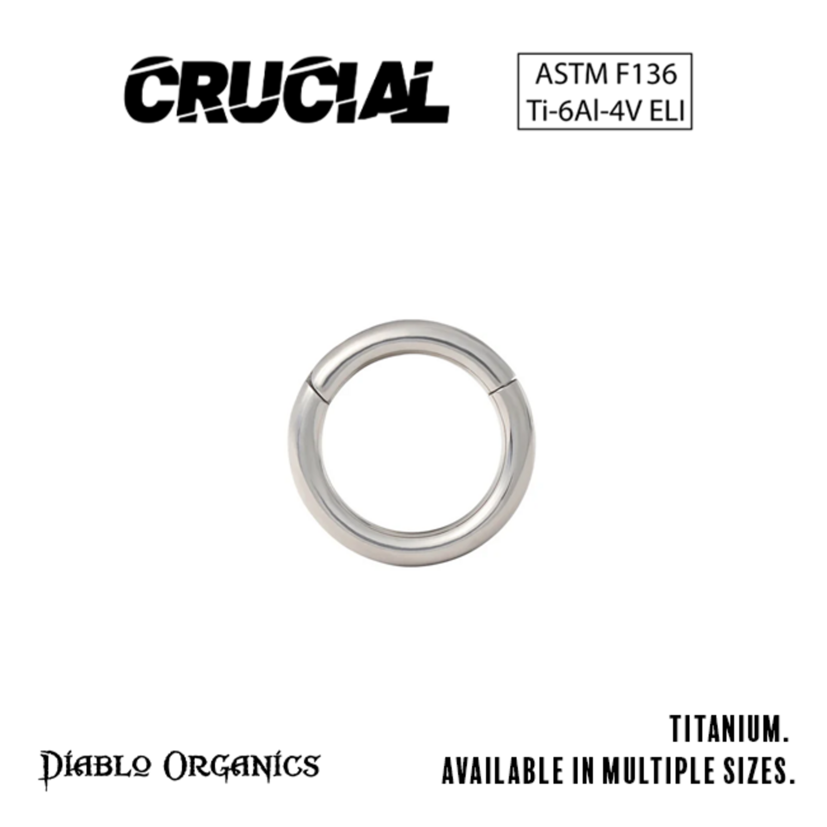 Crucial by Diablo Organics Crucial by Diablo Organics plain 16g titanium clicker
