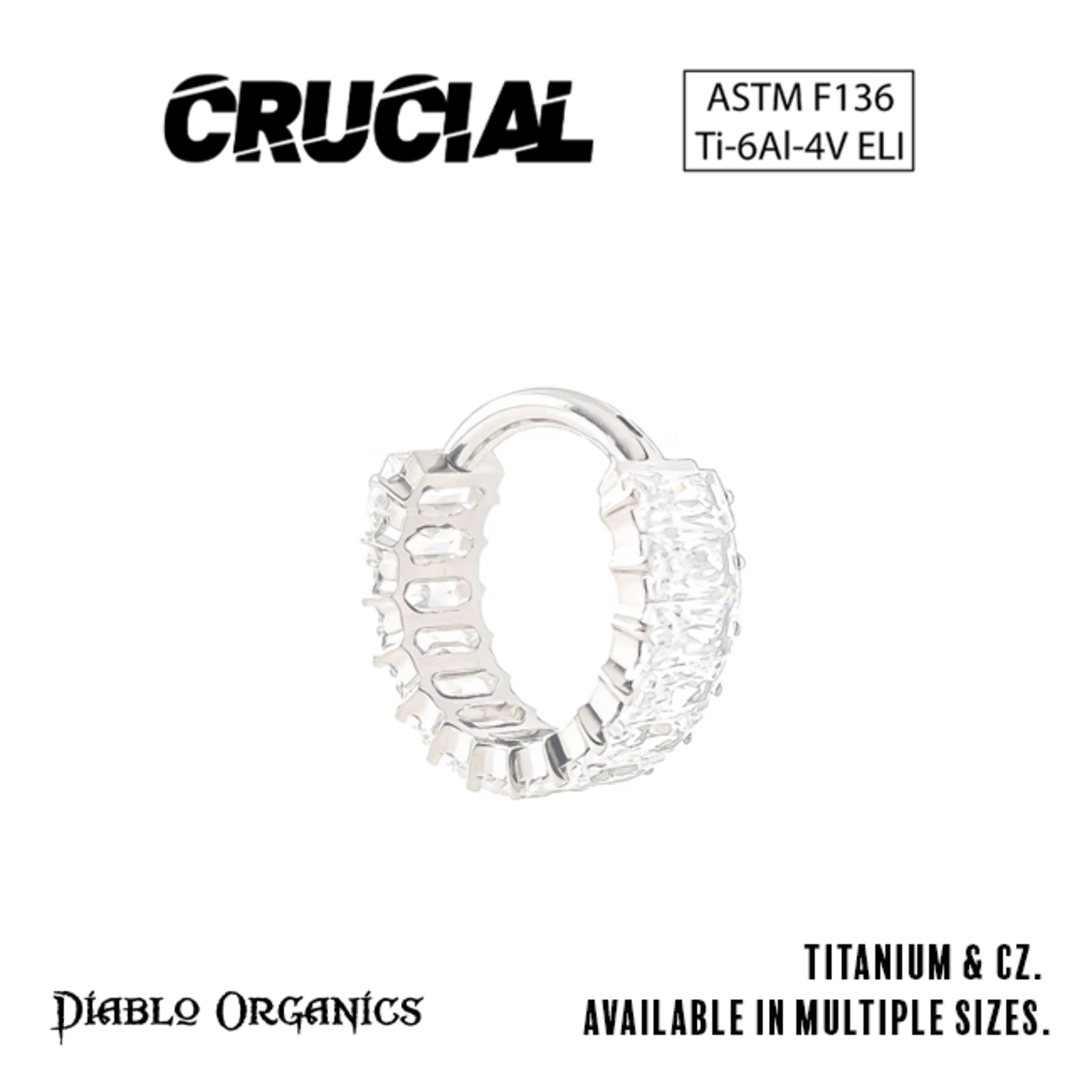 Crucial by Diablo Organics Crucial by Diablo Organics 16g titanium "Bling" clicker with CZ