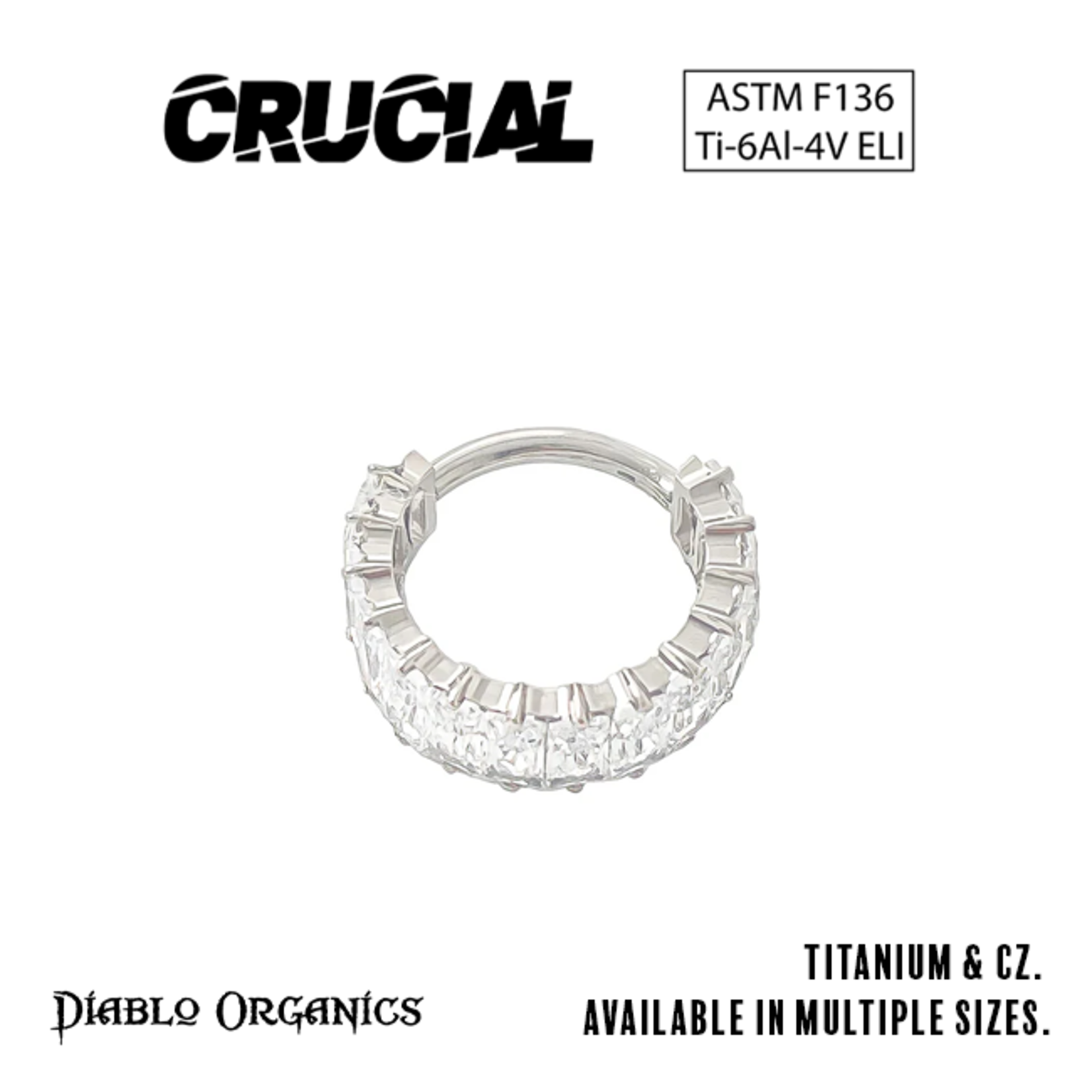 Crucial by Diablo Organics Crucial by Diablo Organics 16g titanium "Bling" clicker with CZ