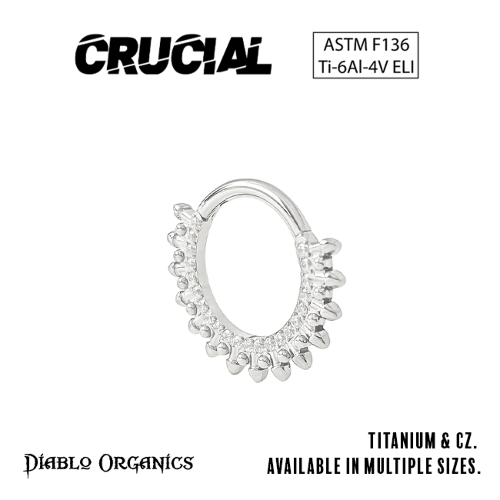 Crucial by Diablo Organics Crucial by Diablo Organics 16g titanium "Sun" clicker with CZ