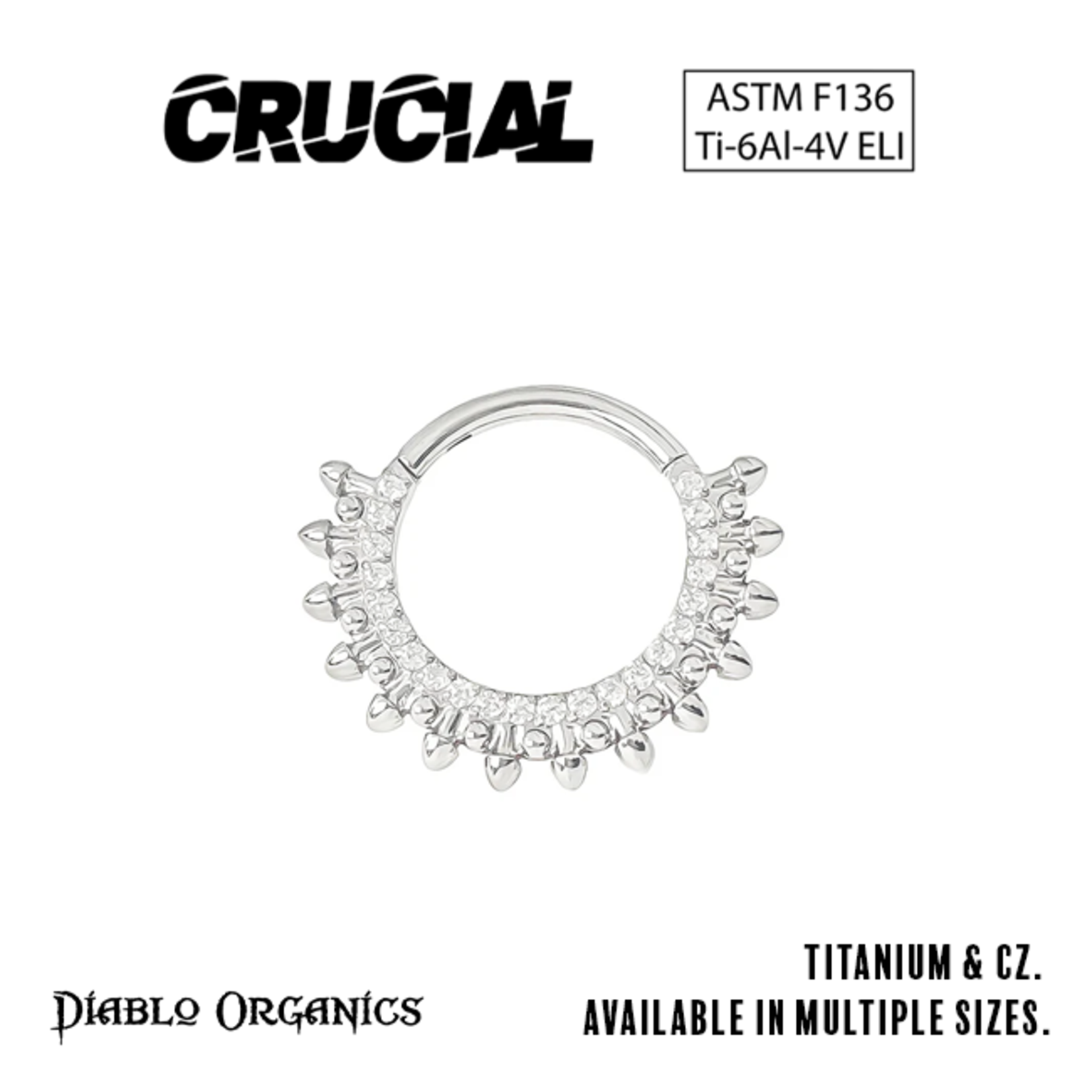 Crucial by Diablo Organics Crucial by Diablo Organics 16g titanium "Sun" clicker with CZ