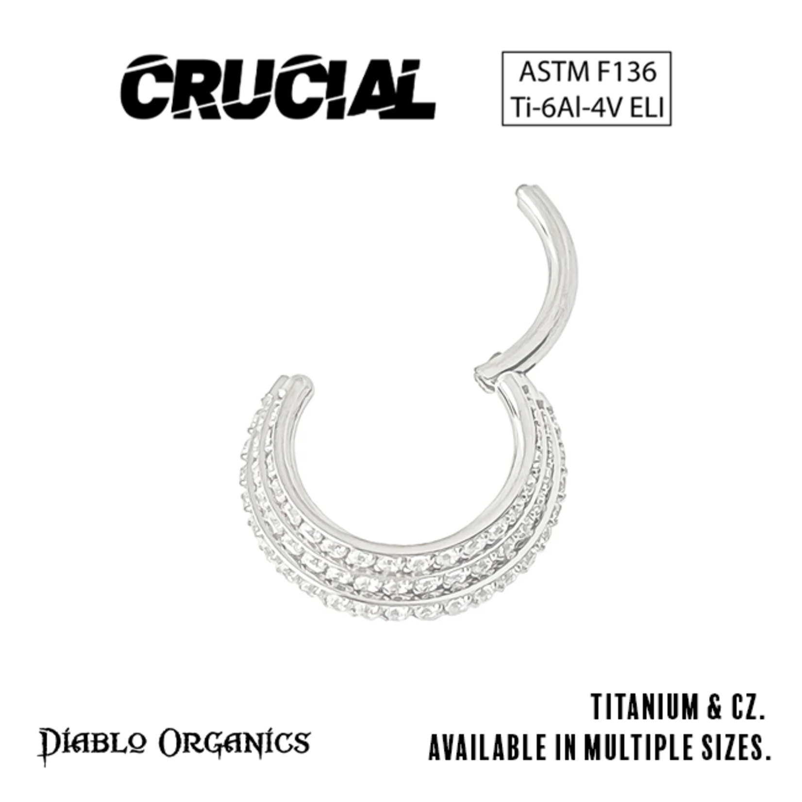 Crucial by Diablo Organics Crucial by Diablo Organics 16g titanium Triple Stack clicker with CZ