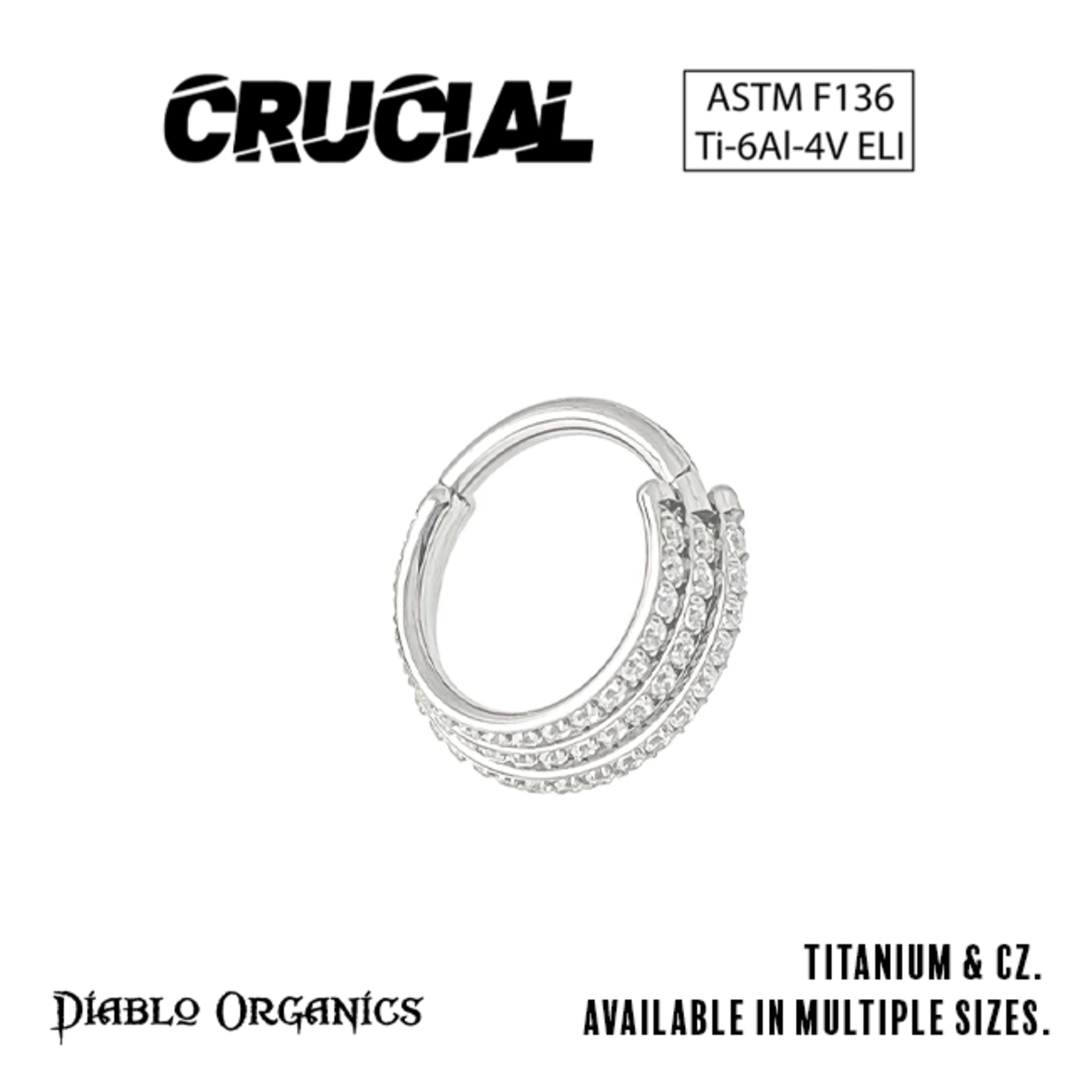 Crucial by Diablo Organics Crucial by Diablo Organics 16g titanium Triple Stack clicker with CZ
