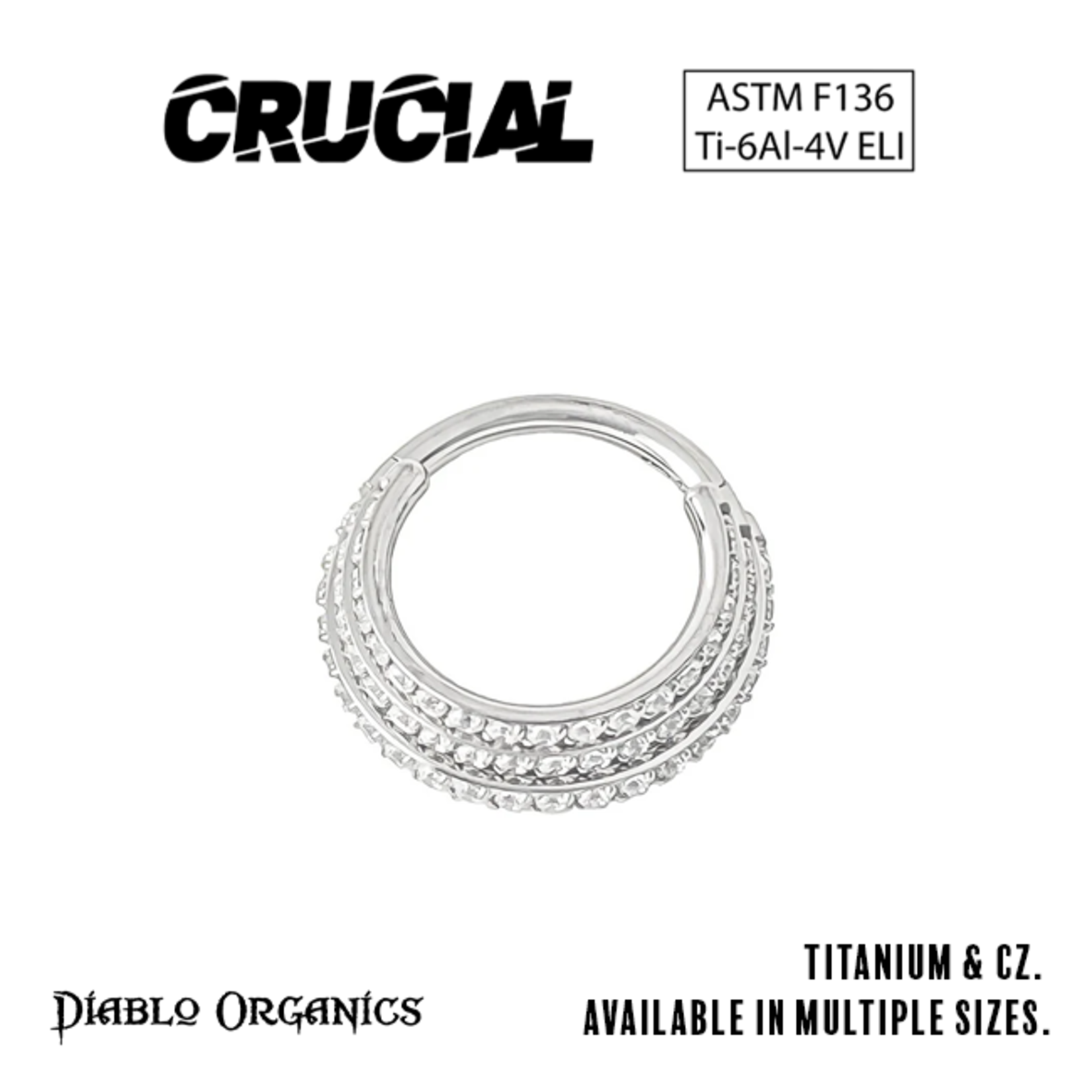 Crucial by Diablo Organics Crucial by Diablo Organics 16g titanium Triple Stack clicker with CZ