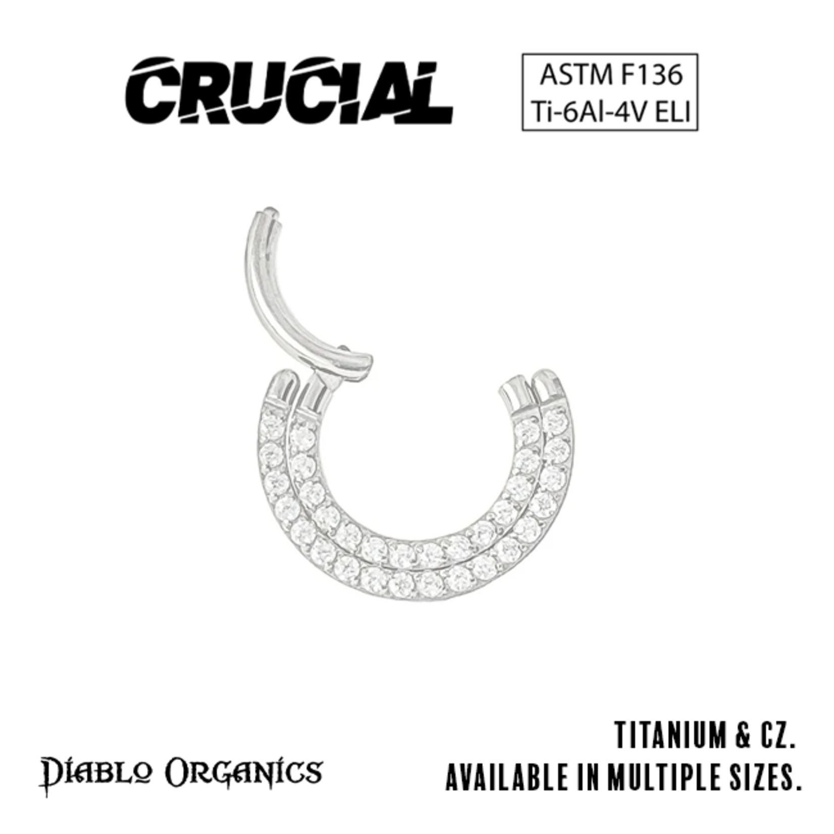 Crucial by Diablo Organics Crucial by Diablo Organics 16g titanium Double Stack clicker with CZ