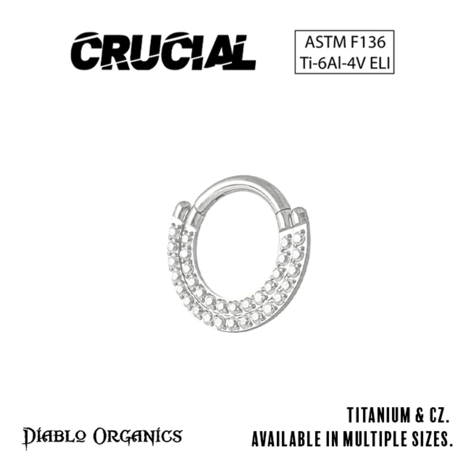 Crucial by Diablo Organics Crucial by Diablo Organics 16g titanium Double Stack clicker with CZ