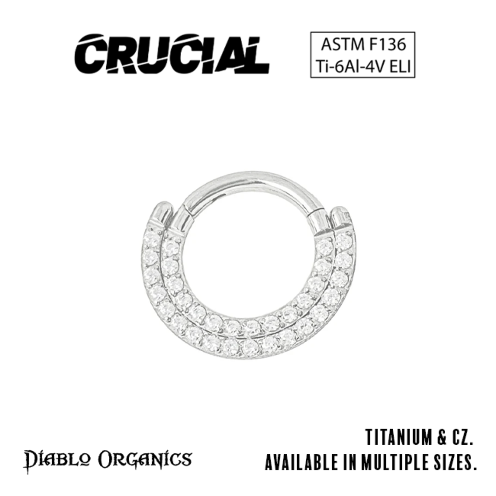 Crucial by Diablo Organics Crucial by Diablo Organics 16g titanium Double Stack clicker with CZ