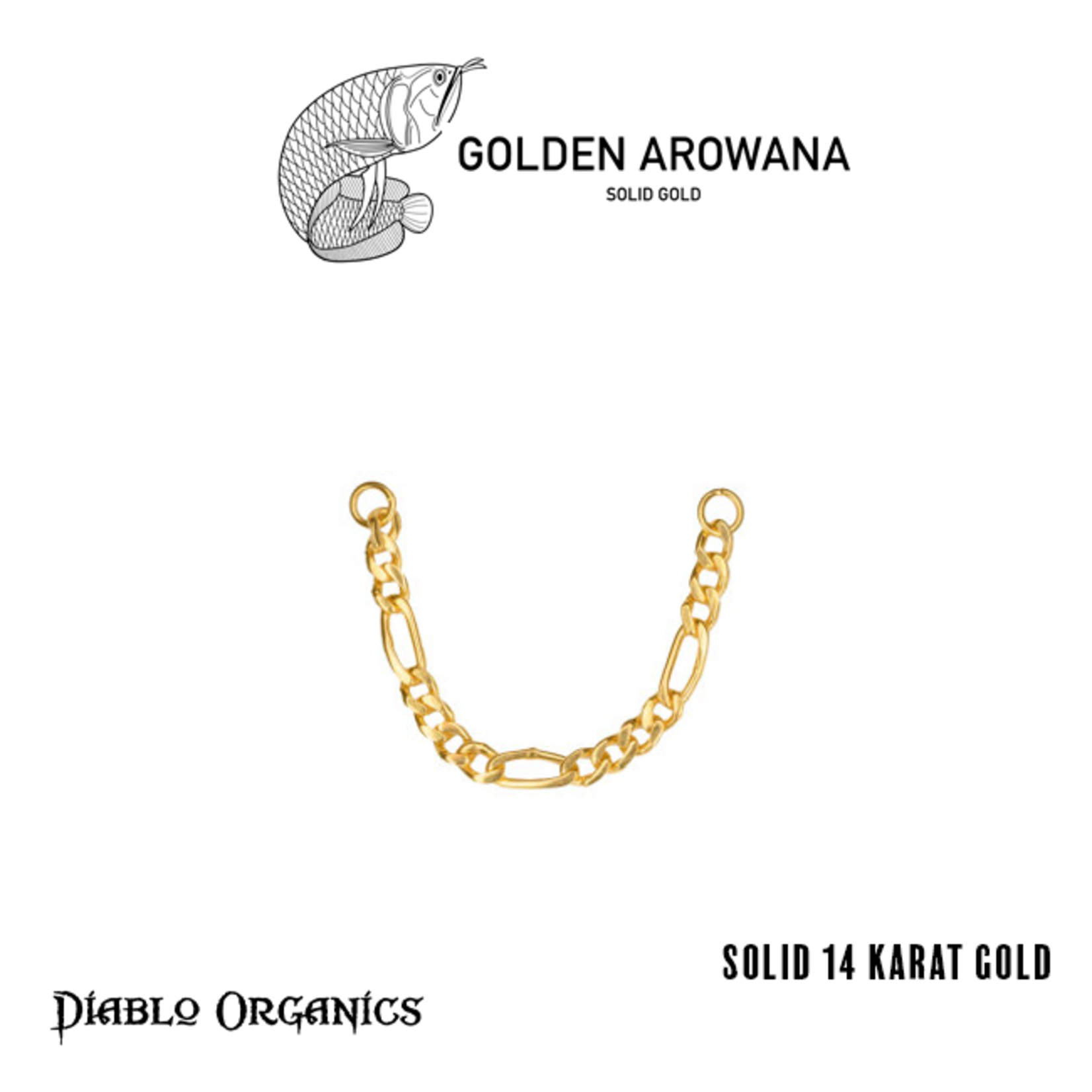 Golden Arowana by Diablo Organics Golden Arowana by Diablo Organics "Figaro" Chain