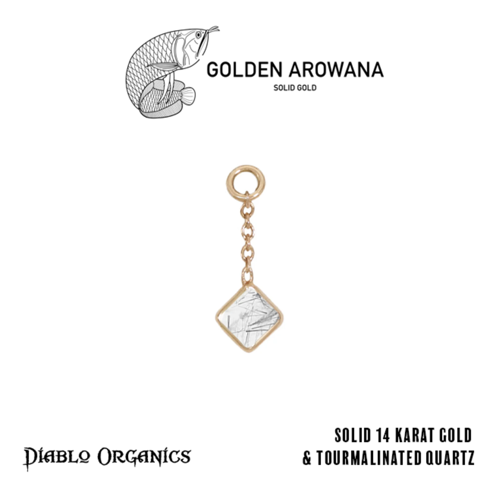 Golden Arowana by Diablo Organics Golden Arowana by Diablo Organics 16g 12.0 yellow gold Square charm.