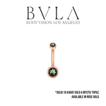 BVLA BVLA Classic Bezel Navel Curve with Mystic Topaz