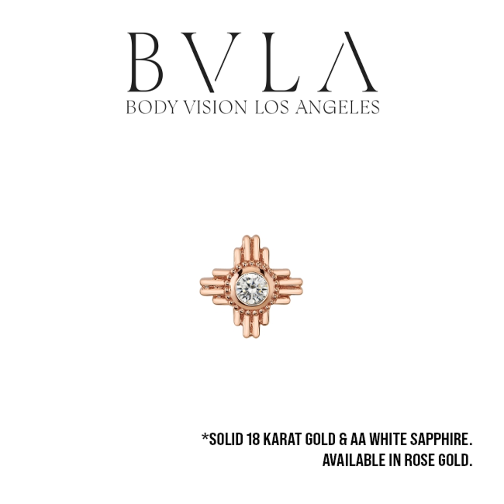 BVLA BVLA 5.0 "Zia" threaded end with 1.5 AA White Sapphire
