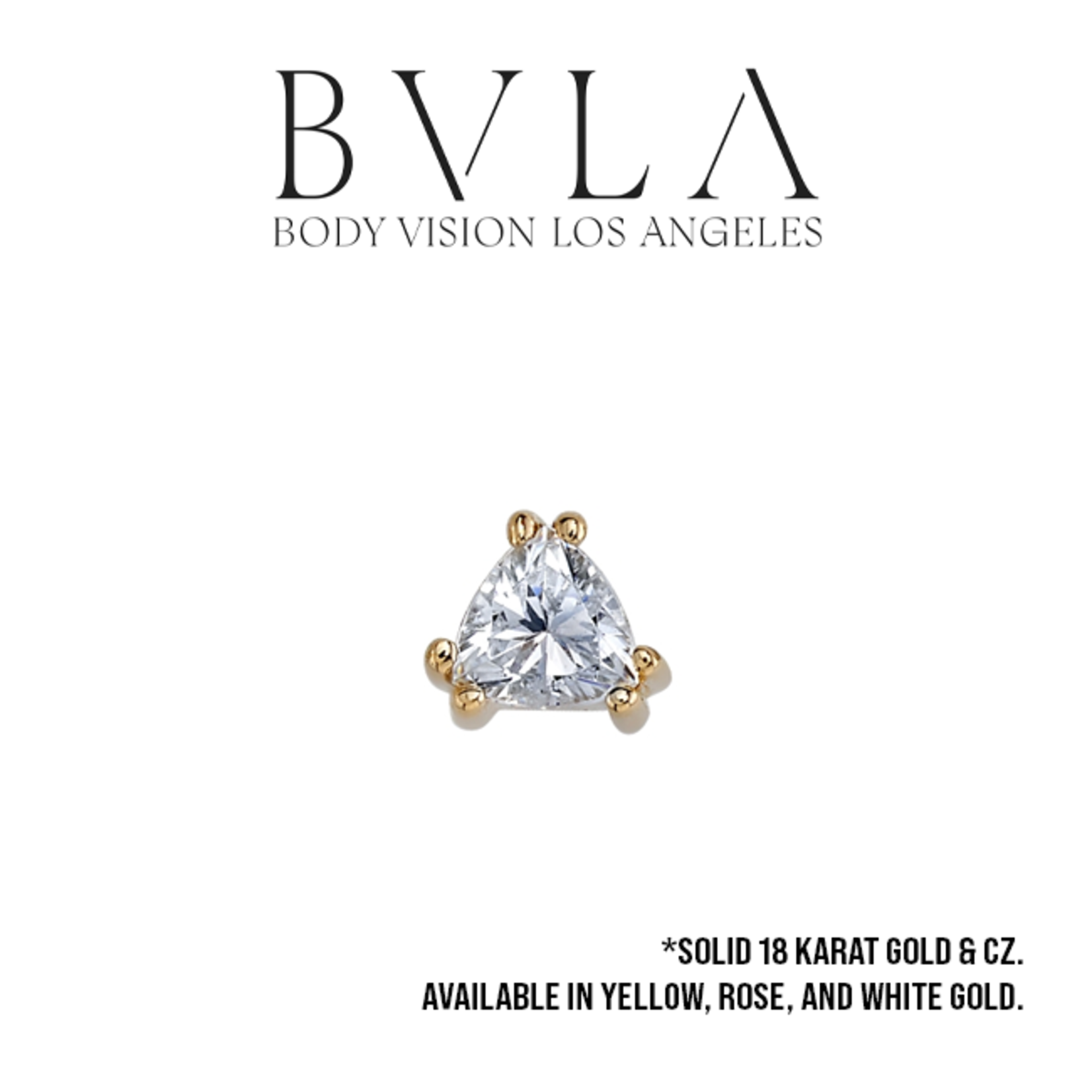 BVLA BVLA "Tanti" double-prong threaded end with 3.0 trillion cut CZ