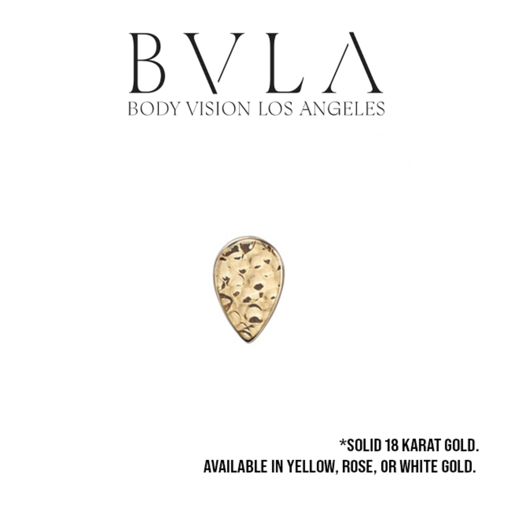 BVLA 20g BVLA 3x2 "Hammered Teardrop" nostril screw