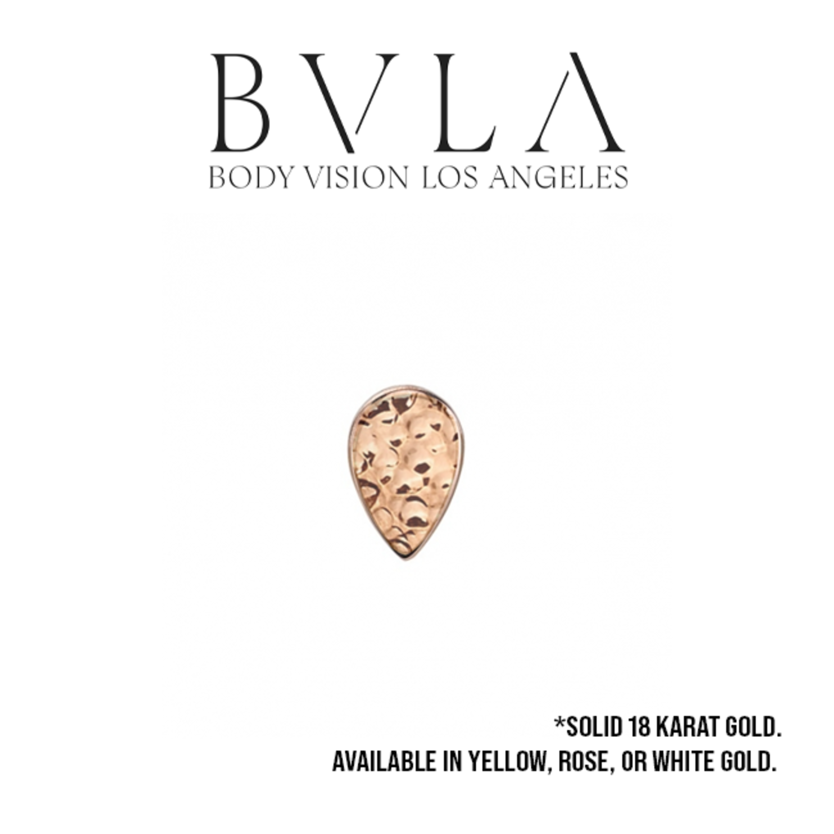 BVLA 20g BVLA 3.0x2.0mm "Hammered Teardrop" nostril screw