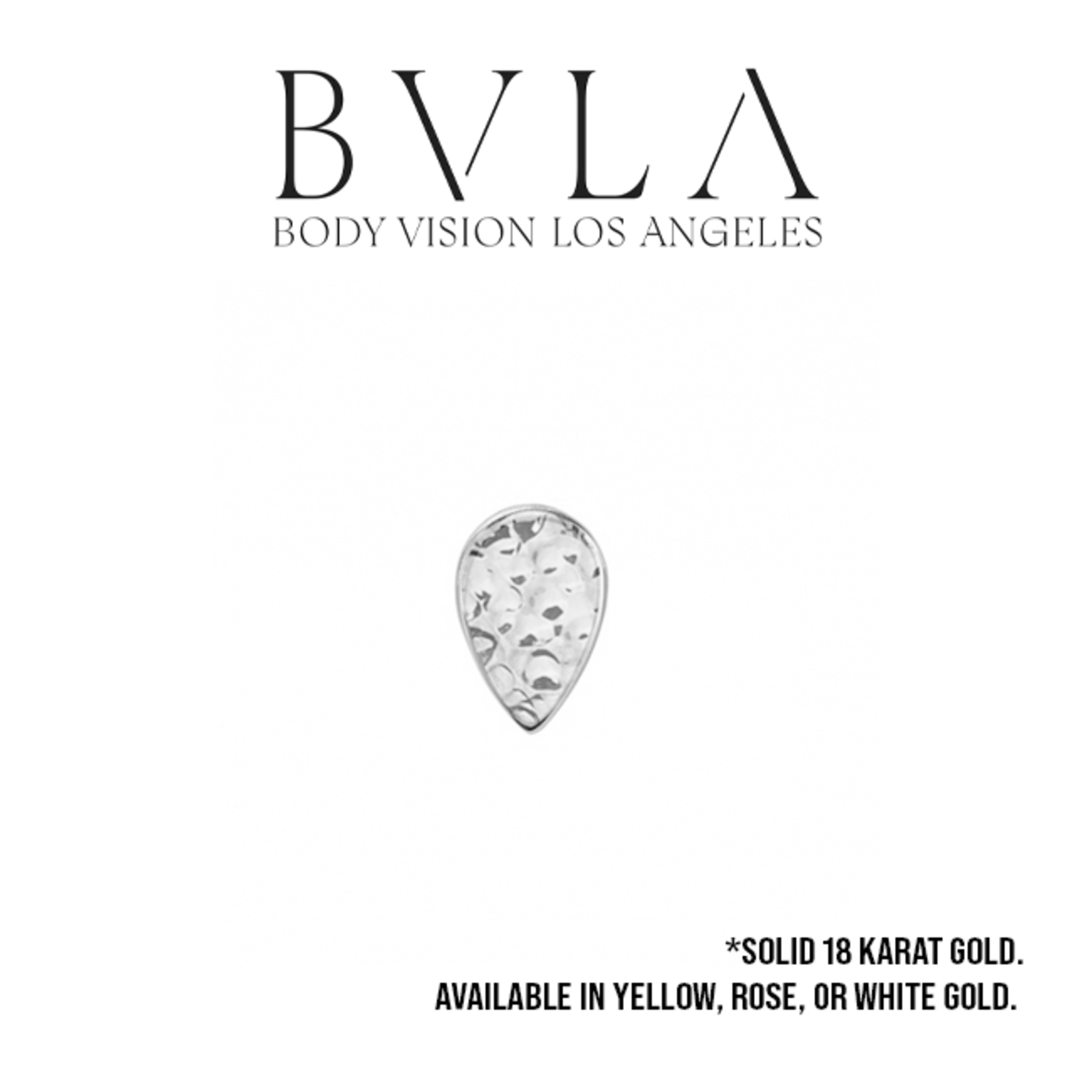 BVLA 20g BVLA 3x2 "Hammered Teardrop" nostril screw