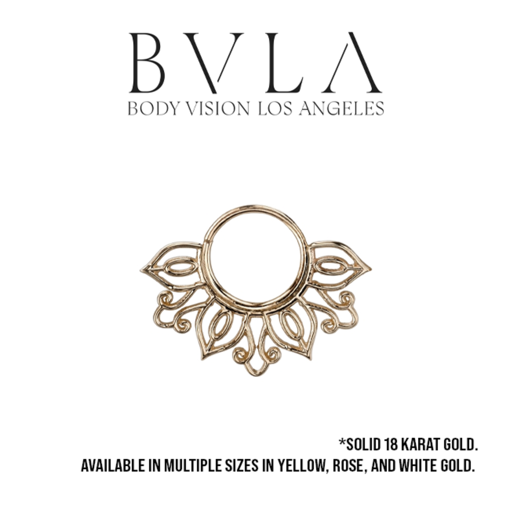 BVLA BVLA 16g "Azalea" seam ring with floral filigree