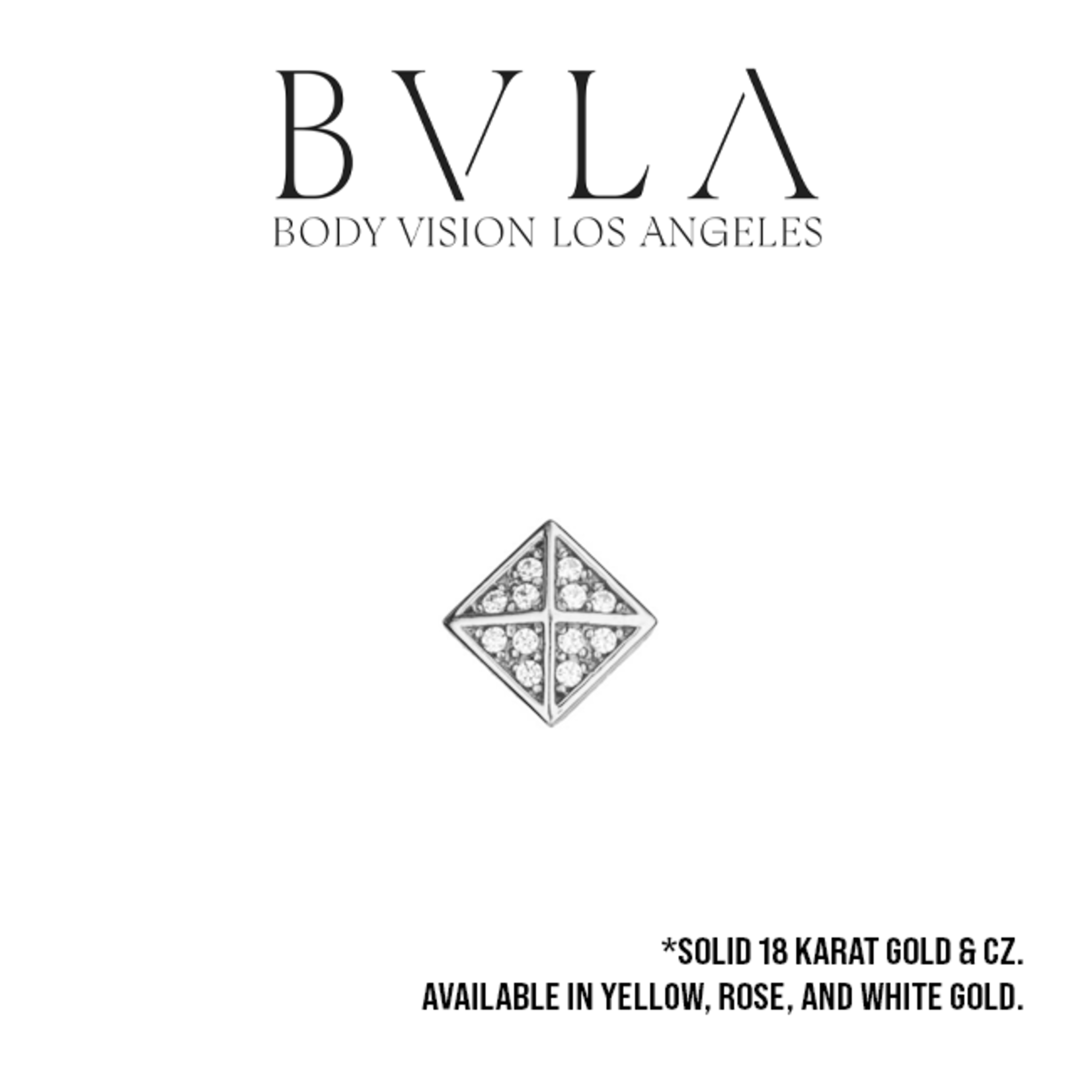 BVLA BVLA 6.0 "Micro pave pyramid" threaded end with 12x 1.0 CZ