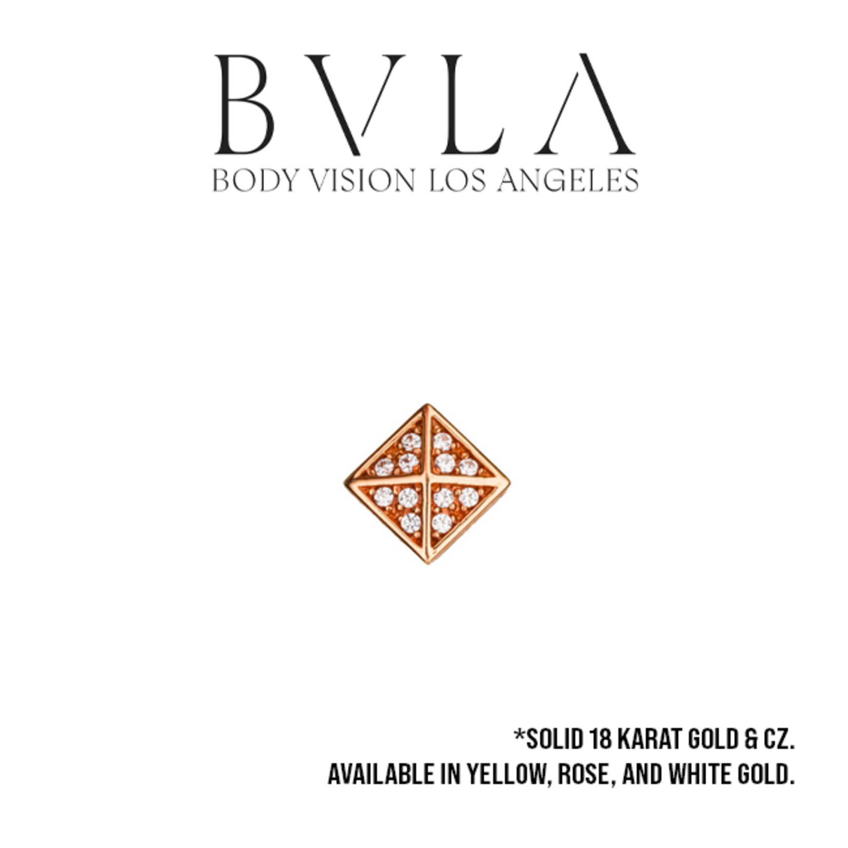 BVLA BVLA 6.0 "Micro pave pyramid" threaded end with 12x 1.0 CZ