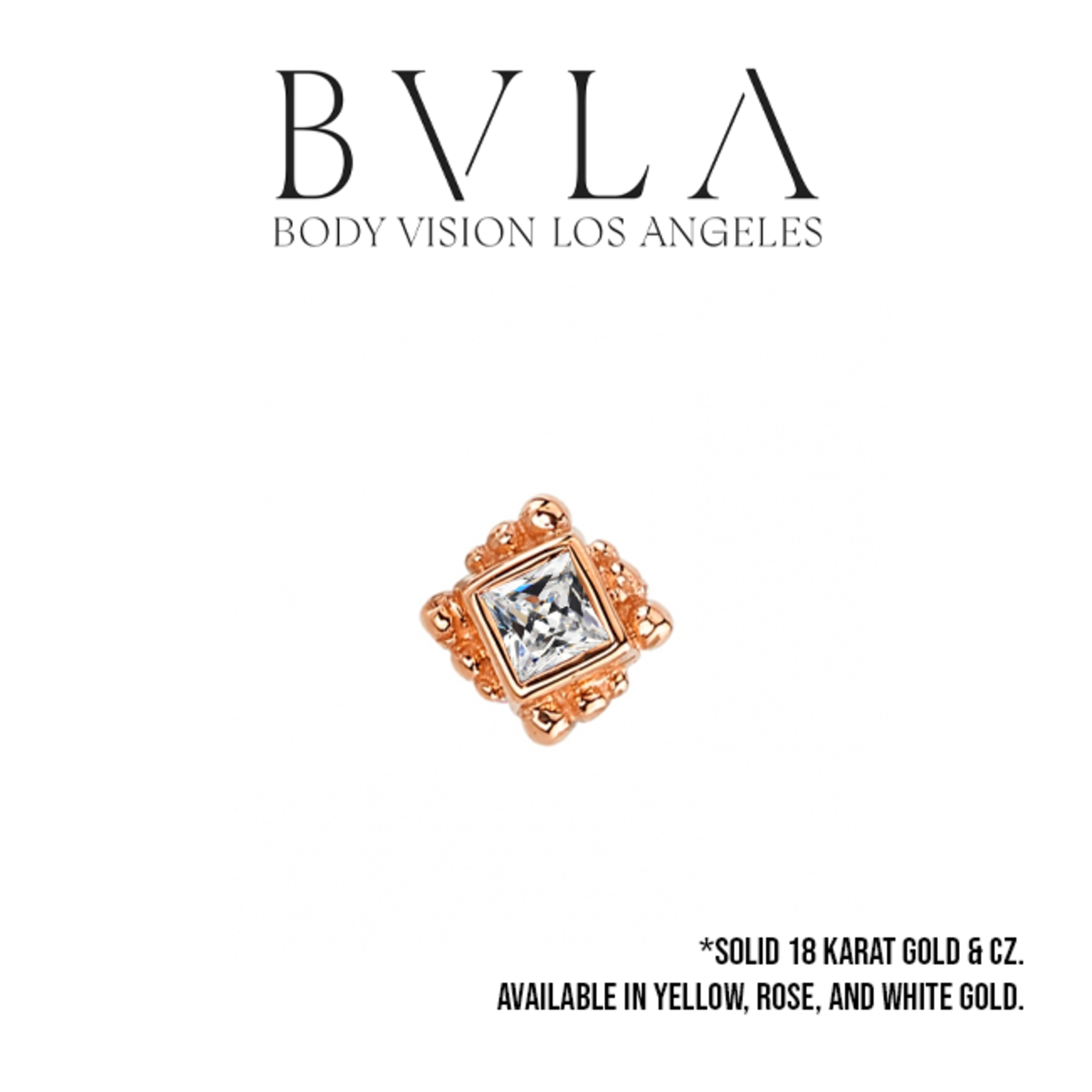BVLA BVLA "Beaded Princess Bezel" threaded end with 2.0 CZ