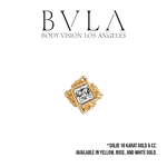 BVLA BVLA "Beaded Princess Bezel" Threaded End with CZ