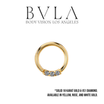 BVLA BVLA 16g "Blaze 3" Seam Ring with VS1 diamonds