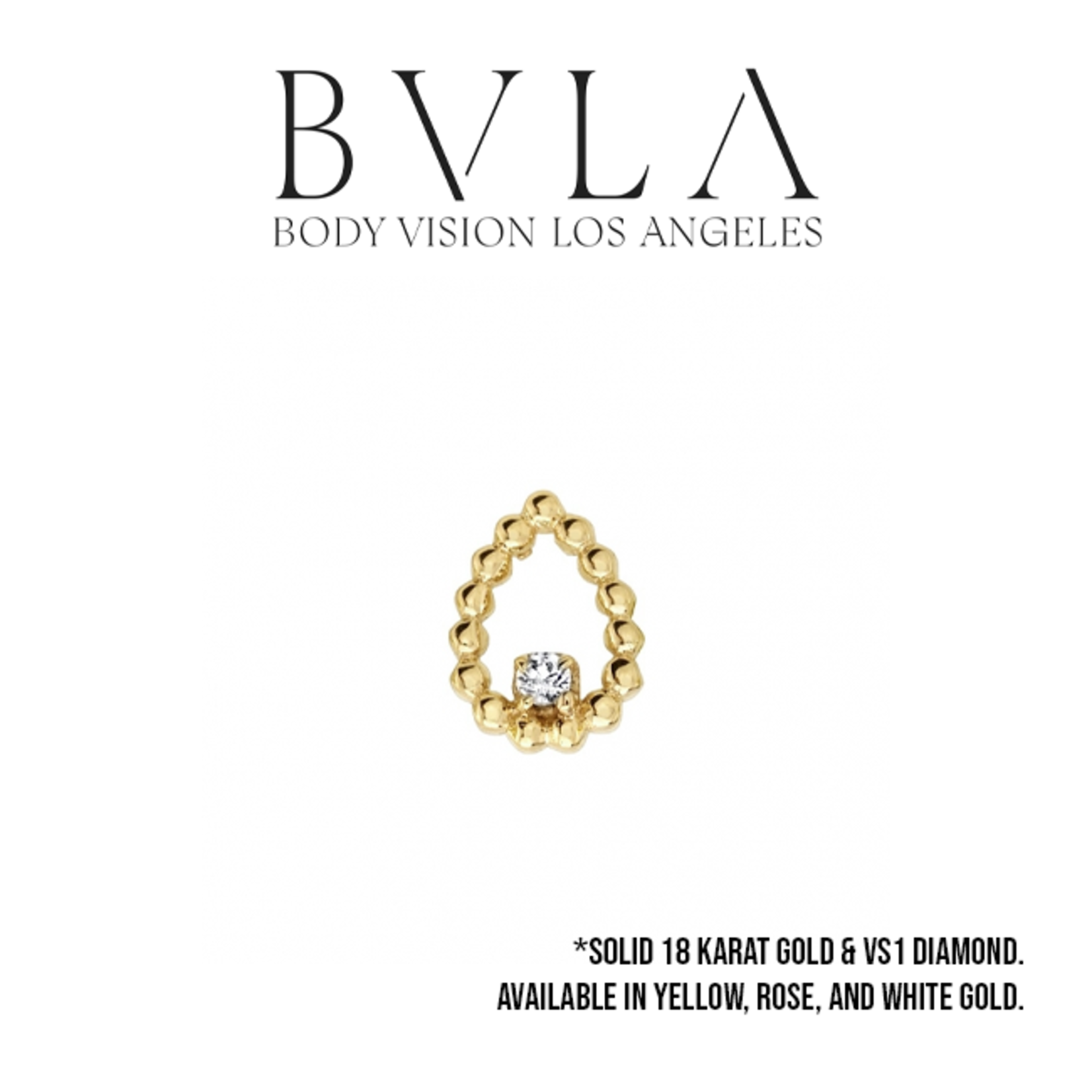 BVLA BVLA 6x4 "Sophie Tear" threaded end with 1.25 VS1 diamond