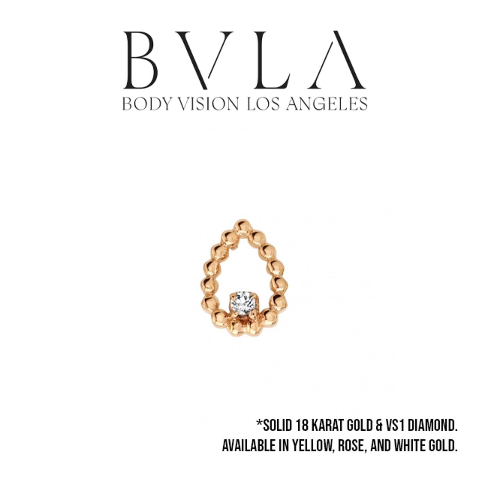 BVLA BVLA 6x4 "Sophie Tear" threaded end with 1.25 VS1 diamond