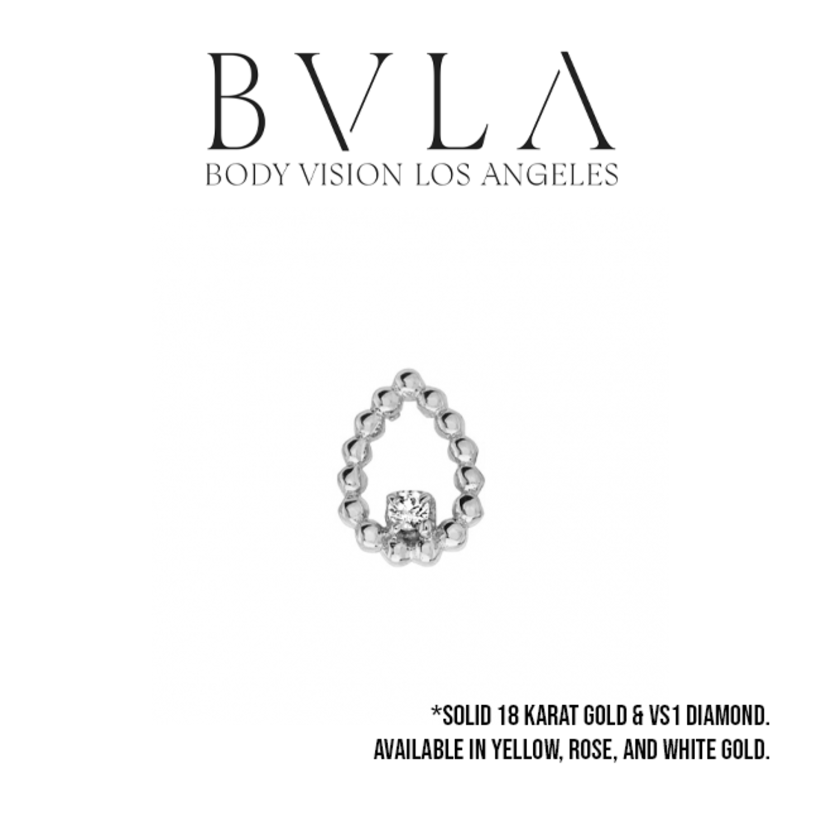 BVLA BVLA 6x4 "Sophie Tear" threaded end with 1.25 VS1 diamond