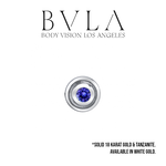 BVLA BVLA White Gold "Round Illusion" Press-Fit End with AA Tanzanite