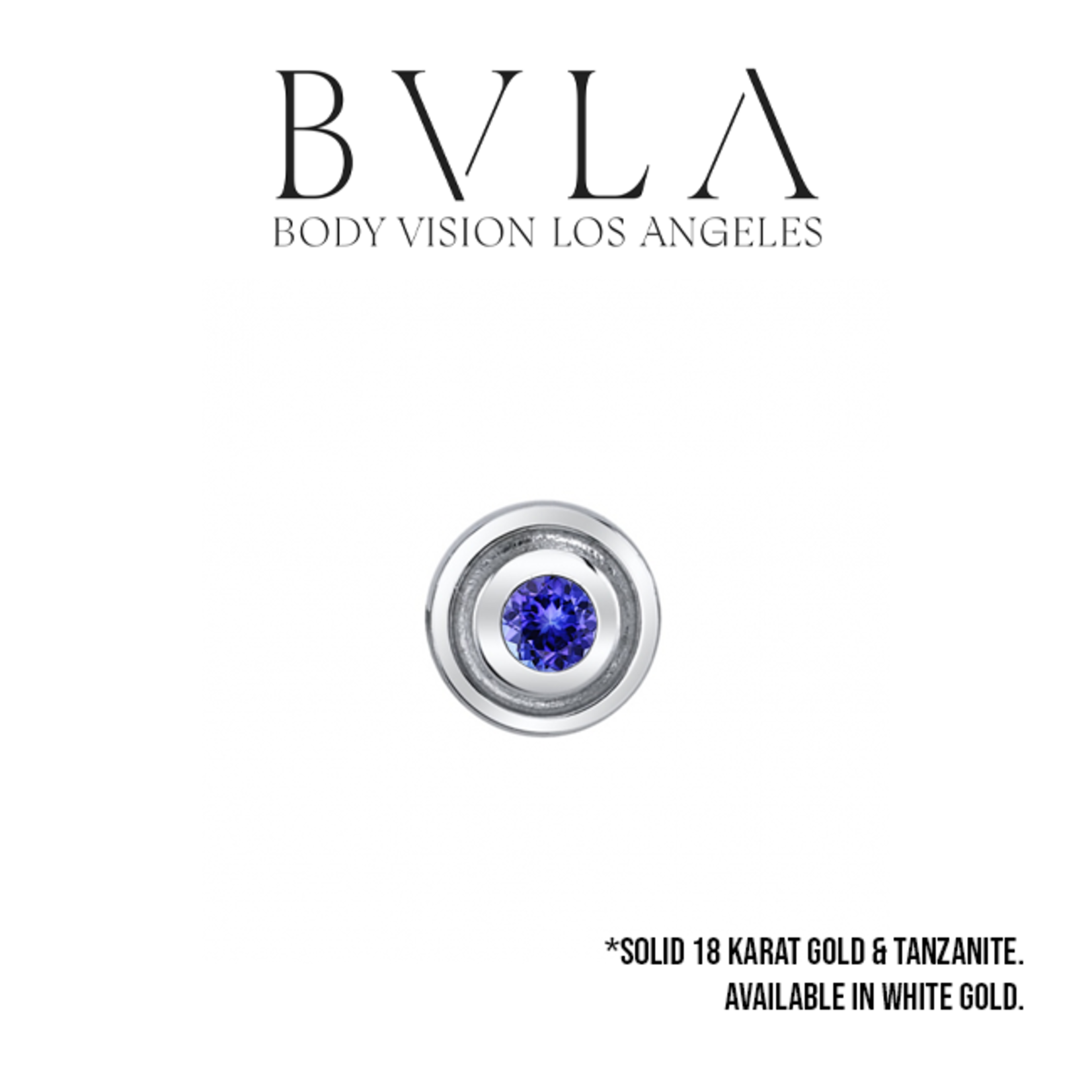 BVLA BVLA white gold 4.5mm "Round Illusion" press-fit end with 2.0mm AA Tanzanite