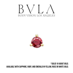 BVLA BVLA "Round 3-Prong Setting" Press-Fit End with Precious Stone