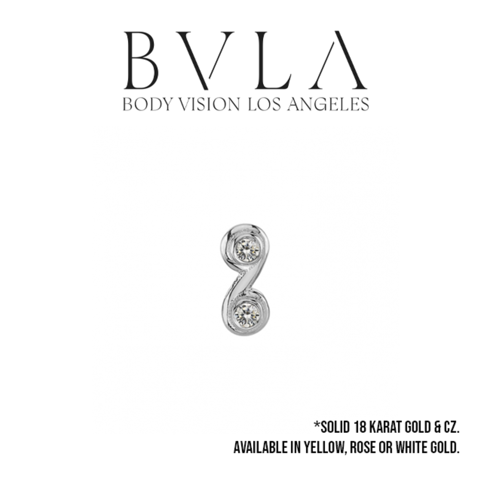 BVLA BVLA "Double Swirl" press fit end with 2x CZ