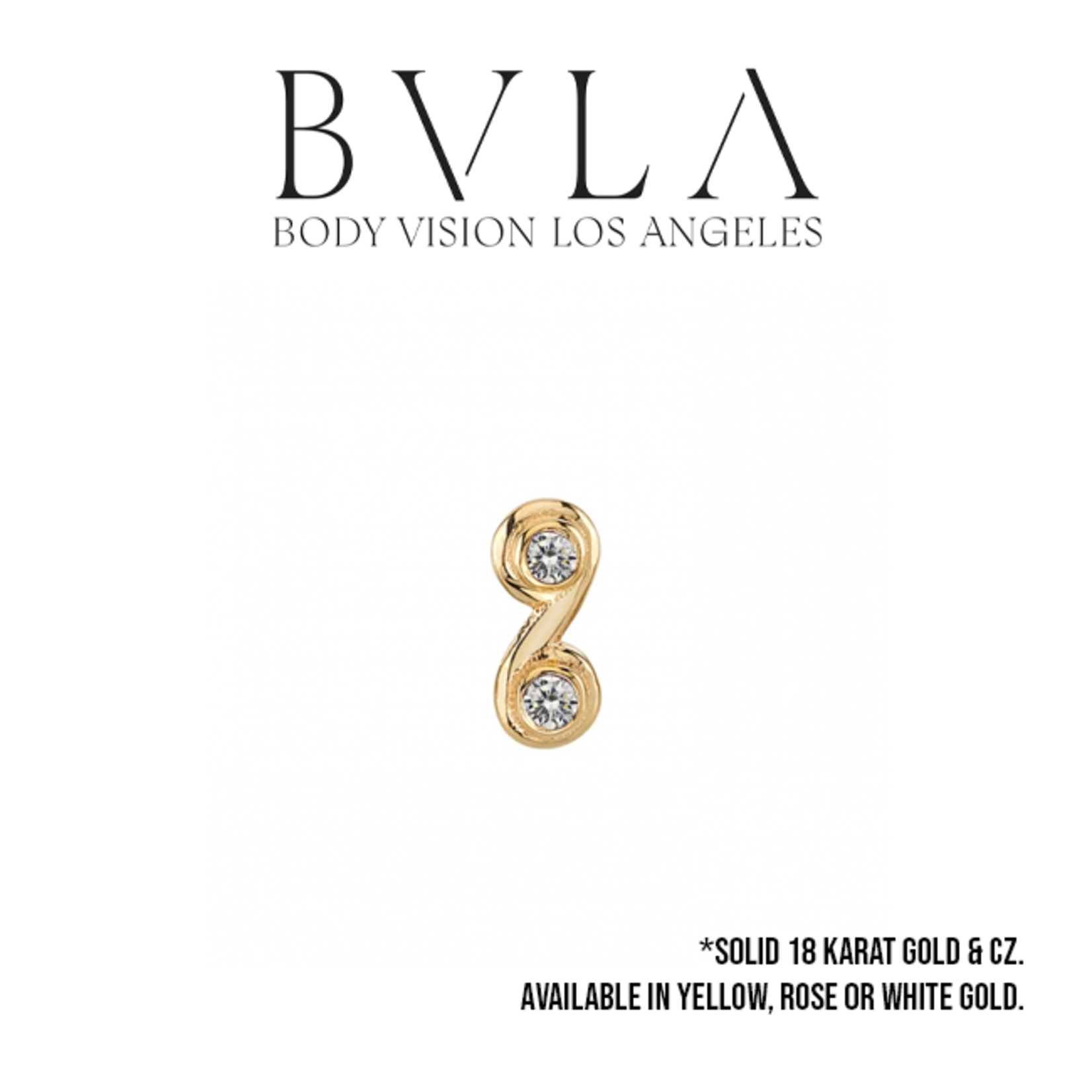 BVLA BVLA "Double Swirl" press fit end with 2x CZ