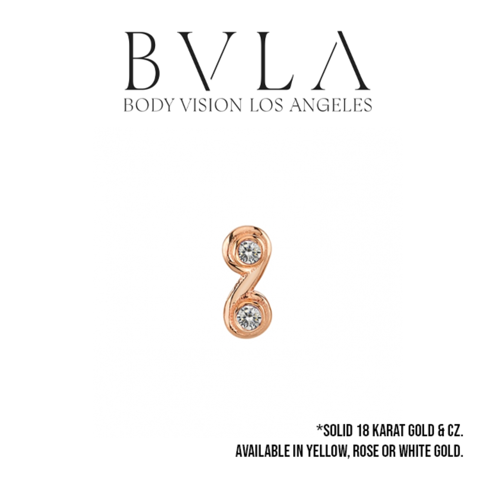 BVLA BVLA "Double Swirl" press fit end with 2x CZ