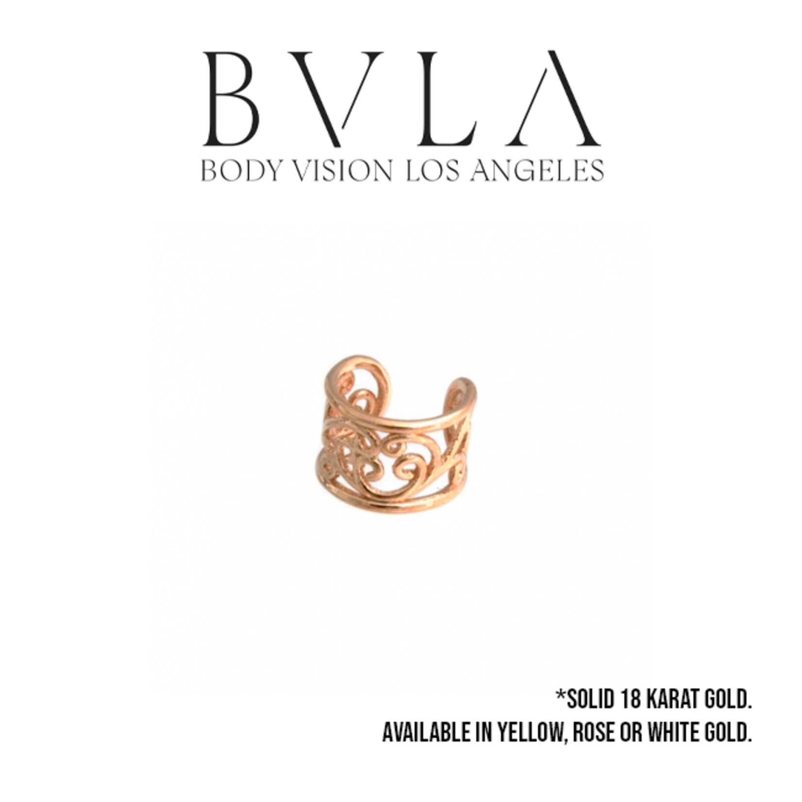 BVLA BVLA solid gold "Flourish" ear cuff